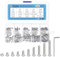 DTGN 322Pcs M2.5 Button Head Hex Socket Cap Screw - 3-20mm Bolt Nut Wrench Assortment Kit 304 Stainless Steel - Good for Machine, Furniture