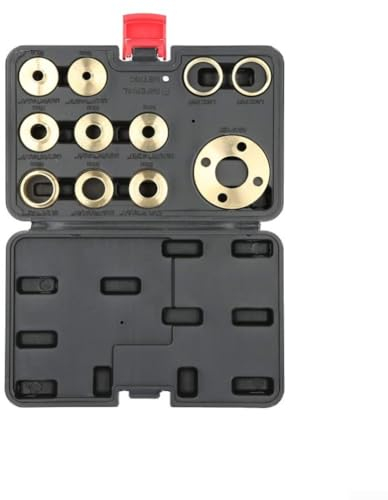 SPORTARC Oberfräsenführungs-Set, Messing-Schablone, Oberfräsenführungen, 11-teiliges Set, Kontermutter-Adapter, geeignet für konventionelles Fräsen