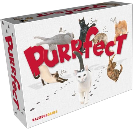 Purrfect – Un Juego de Cartas Rápido y Adictivo para los Amantes de los Gatos. Reglas en español Disponibles en línea: QR en la Caja