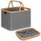 efluky 43L Foldable Laundry Basket, Laundry Baskets with Handles, Versatile Collapsible Washing Basket, Grey Small Laundry Hamper for Toys, Blankets and Clothes, Shopping Bag