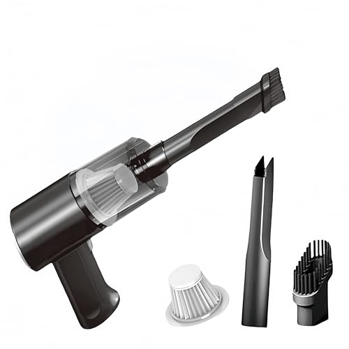 KEWUZY Akku Handstaubsauger Kabellos, 9000Pa USB aufladbar Tragbar Leicht Mini Staubsauger, Mini Autostaubsauger 2 in 1 Staubsauger Gebläse für Büro Genutzt, Haus, Küche, Tierhaare