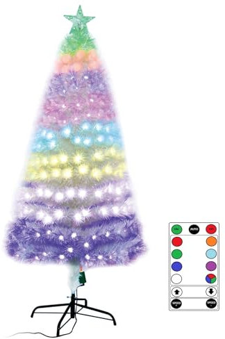 Blendend Albero in fibra ottica a bassa tensione, altezza 60 cm, RGBIC