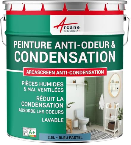 Peinture anti condensation, anti odeur, moisissure - 2.5 L Bleu Pastel - RAL 5024 - ARCANE INDUSTRIES