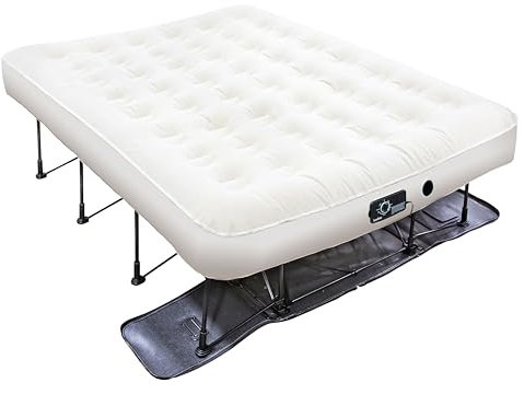 Ivation EZ-Bed (Queensize) Luftmatratze mit Rahmen und Rollkoffer, selbstaufblasend, aufblasbares Bett mit automatischer Abschaltung, Bequeme Oberfläche, ideal für Gäste, Reisen, Urlaub, Camping.