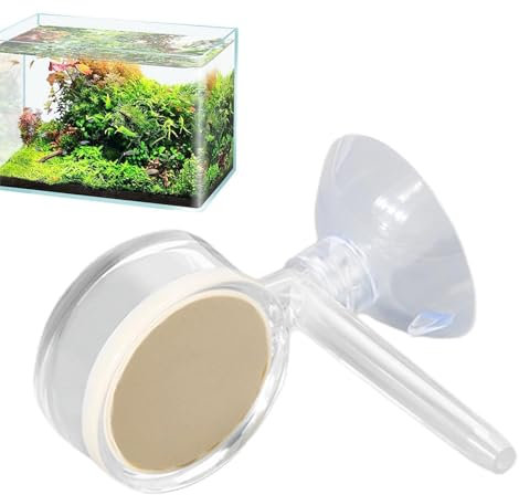 Ylnailky Reactor de vidrio nano difusor de CO2, accesorios de bomba de aire para acuario, difusor transparente de CO2, kit de difusor eficiente de CO2, sin remojo para tanque plantado de acuario