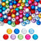 TenaLucy 60 Stück Wunderperlen,12mm Reflektierende Perlen 3D-Illusion Wunderperlen Miracle Beads Magic Perlen mit Loch Perlen für Armbänder Hübsch Unter Licht,für Schmuckherstellung (Mix Bunt)