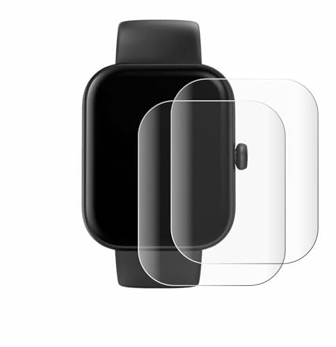BROTECT 2 Stück Full-Cover Schutzfolie für Hama Smartwatch 5000 Full-Screen Displayschutz-Folie [3D Curved, Anti-Fingerprint, Kristall-Klar]