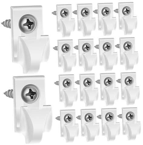 BESTYASH 20 Stück Schraubhaken für Lichterketten Wetterfeste Patio Light Clips mit Tiefem Schlitz Vielseitig für Outdoor Deko Sichere Befestigung Holz Zaun Terrasse für Garten und