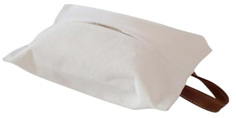 Homoyoyo Pochette de Rangement pour Papier Toilette Mural et Portable Suspendue et Multifonction pour Maison et Voiture Tissu Coton et Chanvre Blanc Pratique et Adaptée Bureau et Chambre