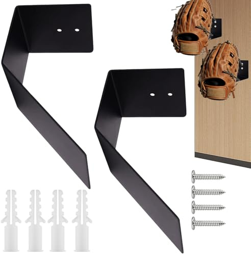 Baseball Handschuh Wandhalterung,2 Stück Stahl Unsichtbar Schwebend Platzsparender Organizer - Sport-Deko Softball-Handschuh-Display | Für Zuhause, Büro, Wohnung, Schlafzimmer Und Wohnzimmer