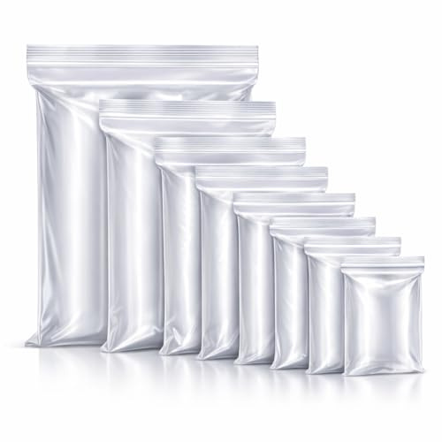 Sabco - 100pcs Grip Seal Bags - Ziplock Bags - Resealable Bags - Small Plastic Bags - Baggies, Jewellery Bags, Sandwich Bags - Small Resealable Bags - Self Seal Bags (7 x 9)