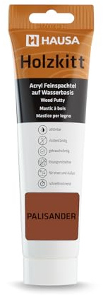 HAUSA Mastic pour bois 250 g Palissandre Pâte de rebouchage pour bois, mastic pour bois, mastic pour bois/pâte de rebouchage pour réparer les dommages du bois prêt à l'emploi excellent pouvoir de