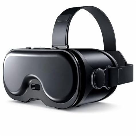 Denash VR-Headset, 120° FOV Verstellbare 3D-VR-Brille mit Bluetooth-Controller, Intelligente -Brille für lOS und Android