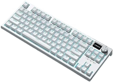 Lt84 Mechanical Keyboard 84 With RGB Backlit Wireless Wired Hot Swappable Gaming Keyboard Compatible With PC Devices(RED AXIS)