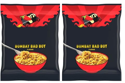 Bombay Bad Boy Instant Noodles, Bombay Bad Boy Flavour, Vegan, 115g,Pack Of 2