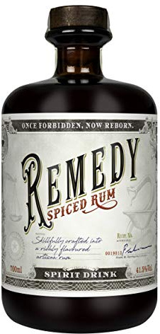 REMEDY SPICED RUM 0,7l (41,5% Vol) Rhum Ron Spirituose Bar Cocktail Longdrink - [Enthält Sulfite]
