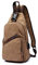 FANDARE Nuovo Monospalla Uomo Borsa di tela Zaino Monospalla Borsello da Uomo con USB Borsa a Tracolla Borsa Sportiva Sling Bag,Ciclo/viaggio/campeggio Marrone