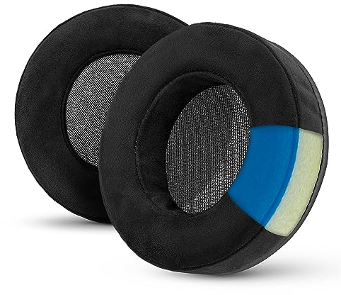 Brainwavz Gaming Earpads for Razer Kraken & Other Gaming Headsets & AKG 701 Q701 & Other Headphones (See List, Dimensions & Video), Cooling Gel, Memory Foam, Micro Suede, XL Round Black