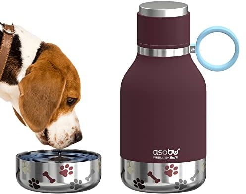 asobu Bouteille Dog Bowl Bordeaux, 0.975 L