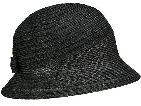Mayser Sonja Mottled Hanf-Mix Strohglocke - Schwarz (8001) - 57-58 cm (M)