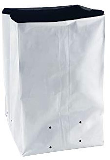 TEXALAN Lot de 25 sacs de culture en polyéthylène pour pots de fleurs de 18 litres, film panda, noir et blanc