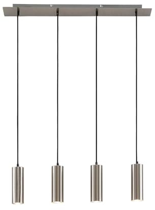 Lindby Esstisch Pendelleuchte, Hängeleuchte Metall nickel Hängelampe 4x GU10 max. 35W ohne Leuchtmittel Esszimmer Küche Wohnzimmer
