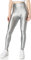 Urban Classics Damen Ladies Highwaist Shiny Metalic Leggings Hose, darksilver, M