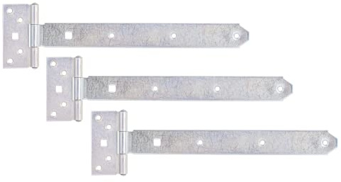 Alberts 310806 Kreuzgehänge | mit verpresstem Stift | galvanisch verzinkt, dickschichtpassiviert | Band 393,5 x 34 mm | Scharnier 92 x 44 mm | 3er Set
