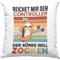 Trendation Zocken Reichet Mir den Controller König Kissen mit Füllung 40x40 Geschenk Gamer Jungs Jungen Geschenkidee Zocker Faultier Grafik (Blau)