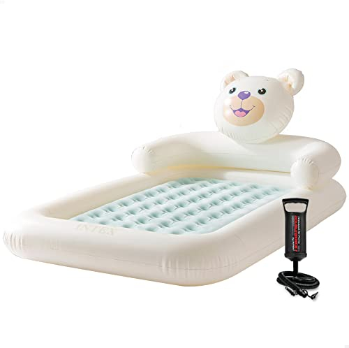 Intex Bear Kidz Reisebett mit Handpumpe, aufgeblasene Größe: 114 cm x 178 cm x 71 cm (66814NP)