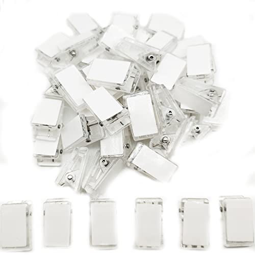 Clip autocollant 50pcs, Clip adhésif mural transparent double face, Pince photo collante en plastique pince à ressort pour suspendre le porte-drapeau en papier pince à ressort le bureau à domicile.