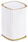 ELPHECO 13.5 Litre Bathroom Trash Can, 3.5 Gallon Bedroom Motion Sensor Trash Can with Lids, Automatic Waterproof Trash Can for Bathroom, Living Room, Bedroom, Office, White with Golden Trim