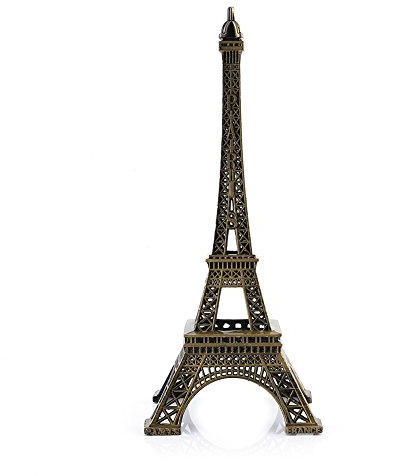 YUMILI Paris Tower Decor – Kreative Vintage-Metall-Paris-Eiffelturm-Modellfigur, Handwerkskunst-Statuenmodell, Nachbildung, Reise-Souvenirs, Wahrzeichen von Paris (25 cm)