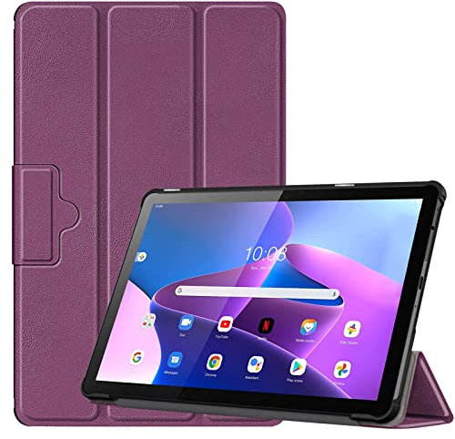 YRH Funda para Lenovo Tab M10 3rd Gen de 10,1 Pulgadas 2022 [Auto Wake/Sleep] Smart Ultra Slim Leather Stand Lightweight Flip Cover for 10 Lenovo M10 (3ª generación) [TB328FU /TB328XU] (púrpura)