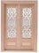 Harayaa Puerta de Madera Y Negro para Casa de Muñecas 1/12 - Color de Madera, 19.5x13.5cm