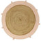 marque Ostaria Tapis Rond Jute Pompons Rose D100