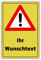 Achtung Schild Ihr Wunschtext personalisierbar 30cm x 20cm/DIN A3 hergestellt aus robustem Aluminium/PVC/Aufkleber mit Wunsch-Text personalisieren selbstklebende Rückseite (Gelb 20cm x 30cm Aufkleber)