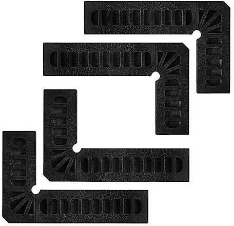 sourcing map 4pcs 90 Degree Positioning Squares 3x2 (80x50mm) Right Angle Corner Clamps Woodworking Tools for Cabinets Picture Frames and Boxes, Black