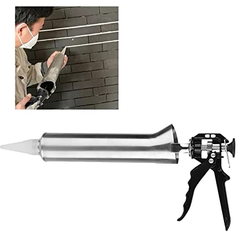 Aplicador para Mortero, Aplicador Mortero Juntas, Pistola de Calafateo de Acero Inoxidable, Rellena en Todas Direcciones desde Múltiples Ángulos, para Lechada de Mortero y Azulejos de Cerámica