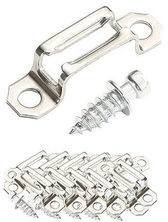 LOVIVER 100 Pezzi Connettore Invisibile Viti di Fissaggio 2 in 1 Connettori Nascosti Assemblaggio di Cerniere per Mobili Accessori Hardware per Mobili, D'argento, Piena