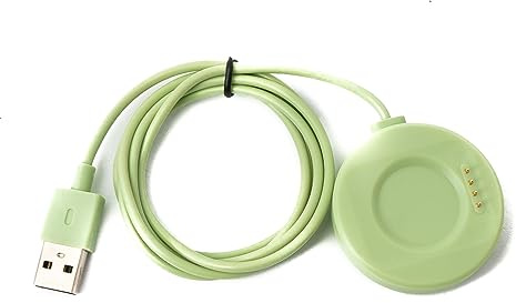 SYSTEM-S USB 2.0 Kabel 100 cm Ladestation für Oppo Watch 4 3 2 1 pro SE für OnePlus Watch 2 Smartwatch in Grün