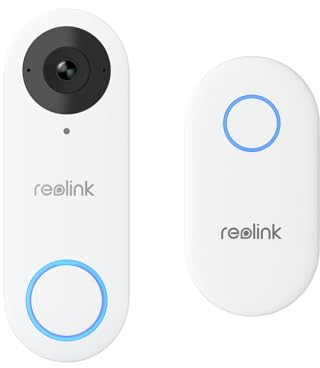 Reolink 5MP Video-Türklingel PoE-Kamera mit Chime, 3:4 Kopf-zu-Fuß-Ansicht, 2-Wege-Audio, Personen-/Paket-Erkennung, Wasserdicht, Nur unterstützt NVR, Verkabelt - Nicht WLAN Version, Weiß
