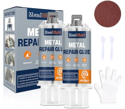 Colla per riparazioni metalliche 160g, Colla Bicomponente per Metalli, acciaio inossidabile, alluminio, bricolage e tubi metallici, Aluminum Alloy, Metal Tube