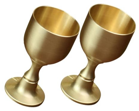 WATIIFUFU 2stücke Metall Trinkbecher Aus Kupfer Kupfertasse Für Buddhismus Opferbecher Für Tischplatte Exquisiter Becher Für Anbetung Zarter Becher Für Tempelgebrauch