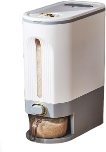 Stackable Premium Dog Biscuit Storage Container - 15kg Dog Food Storage Bin with Lid and Scoop with Airtight Lid and Measuring Cup