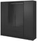 Lomadox Schlafzimmer Schrank Drehtürenschrank Kleiderschrank 206 cm in schwarz mit 2 Glastüren