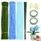 Anseom 300 Stück Tulip Bouquet Pfeifenreiniger Set, 30cm Lang Chenilledraht Bunt mit 3 Farben, Pfeifenreiniger Blumen Kit mit 20 Stück Grün Basteldraht, 400 Staubgefäße, 2 Kreppband (Blau)