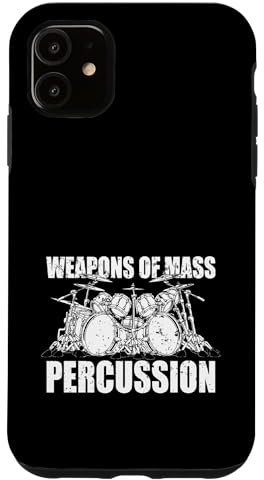 Kit de batterie avec armes de batteur et percussion de masse Coque pour iPhone 11