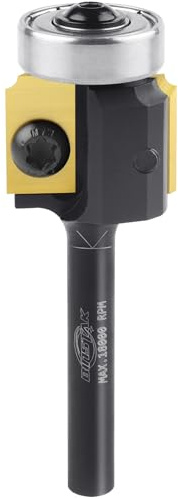 BINSTAK 1/16 Radius Insert Roundover Router Bit 1/4 Shank, Replaceable Carbide Insert Edge Forming Roundover Bit Bead Rounding Over Edging Bit Wood CNC Router Bits
