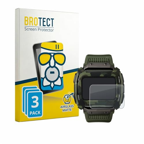 BROTECT Entspiegelungs Schutzglas für Timex Command Shock (3 Stück) Schutzfolie Glas Matt [Extrem Kratzfest 9H, Anti-Reflex, Anti-Fingerprint]